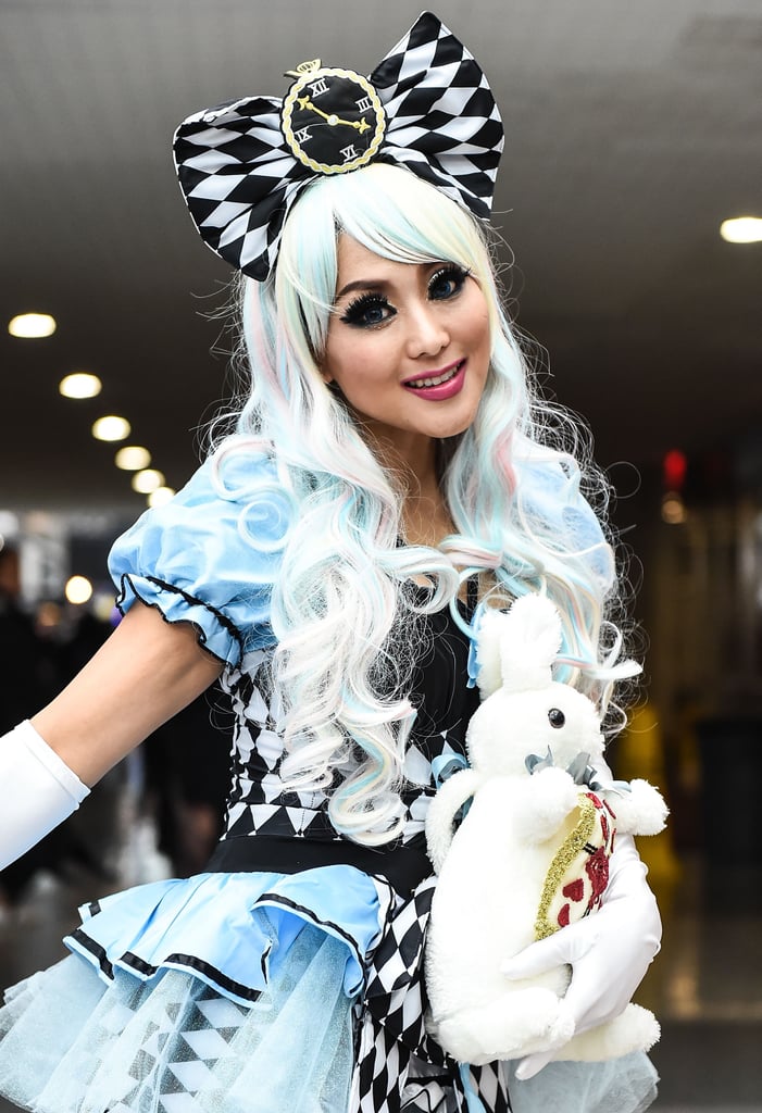 The icy blue wig and enormous clock-accented hair bow gave the classic Alice look a major refresh.