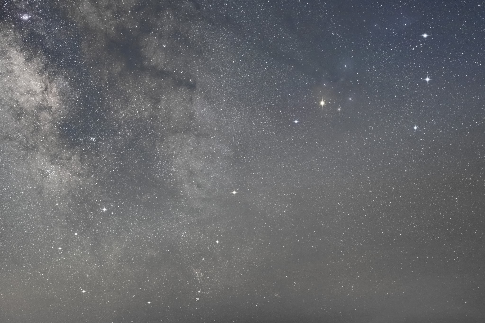 France. Hautes-Pyrénées. Constellation of Scorpion (Scorpius) viewed like with the naked eyes under a very good sky.