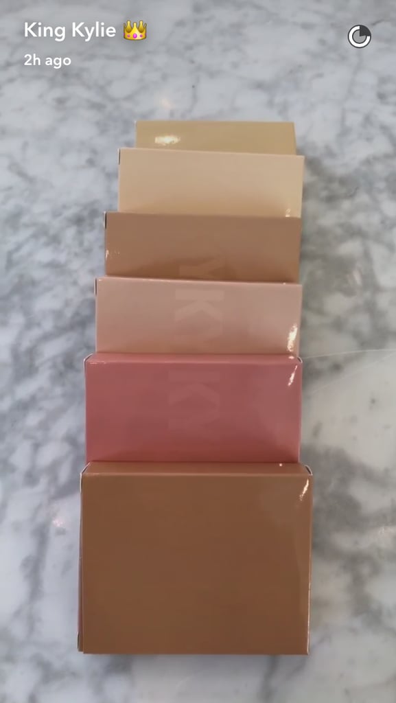 OK, here's all six shades lined up in their boxes.
