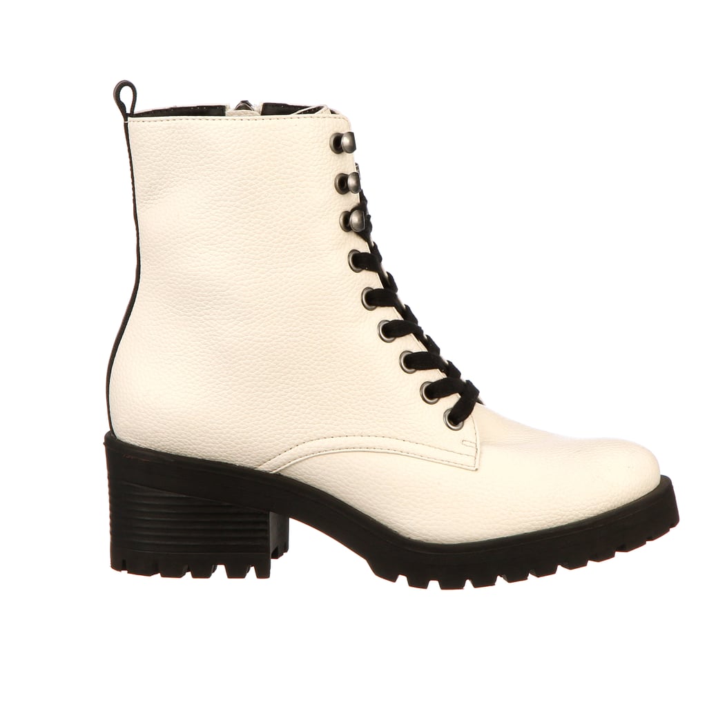 Scoop Maxine Lug Sole Combat Boot with Back Stripe