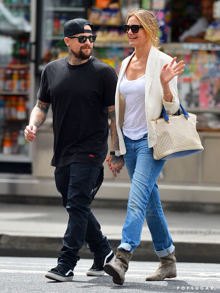 Cameron Diaz and Benji Madden Kissing in NYC | POPSUGAR Celebrity Photo 4