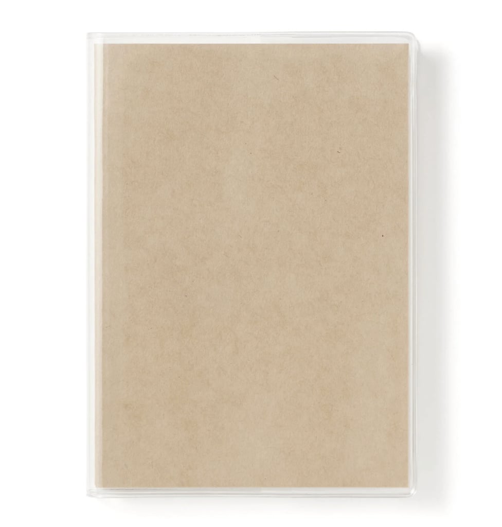 Muji A6 Monthly/Daily Planner Undated ($6)
The clear case on this otherwise simple Muji planner makes it look incredibly chic (and easy to customize with stickers!). In addition, the pages include layouts with calendars and spaces for bullet journaling.