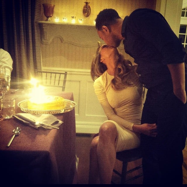 Chrissy Teigen kissed her husband during her birthday celebrations.
Source: Instagram user chrissyteigen