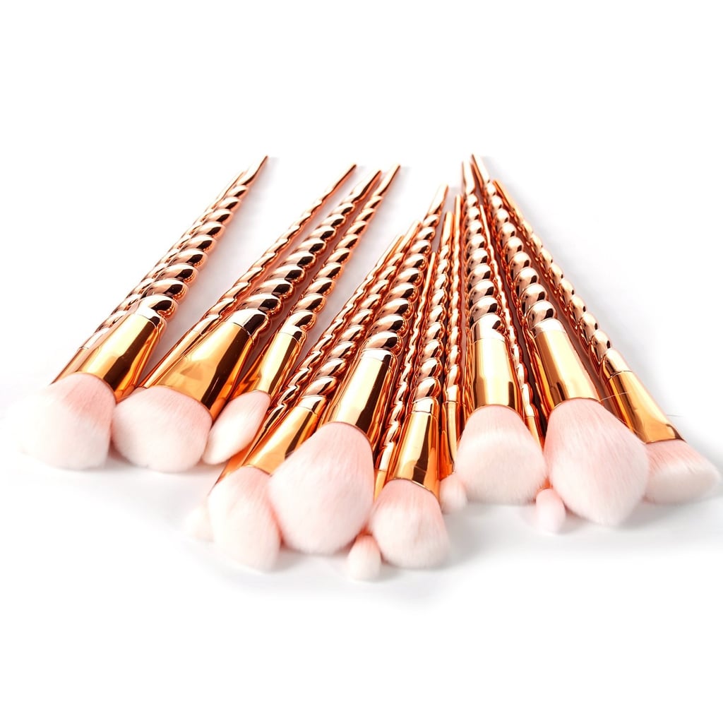 Rose Gold Unicorn Makeup Brushes Set