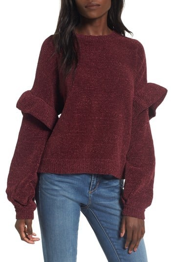 BP Ruffle Chenille Sweater
