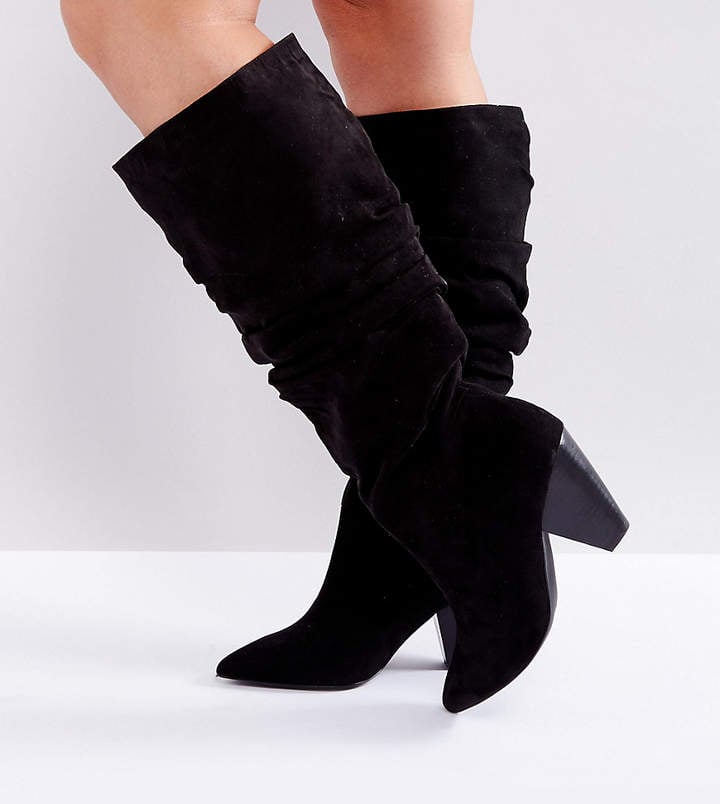 Asos Cadet Wide Fit Slouch Knee Boots