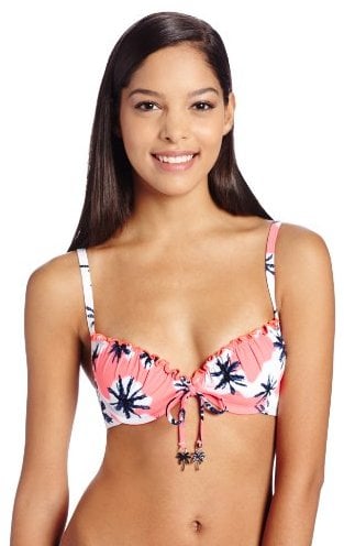 Seafolly Women's Palm Springs Tie-Front Bustier Bikini Top