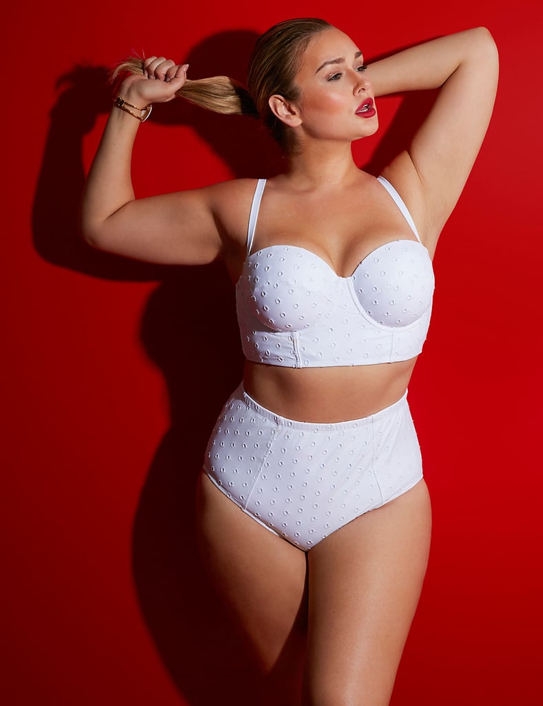 Lela Rose Eyelet Swim Brief ($71) is a full-coverage swimsuit that mesh lining for smoothing control.