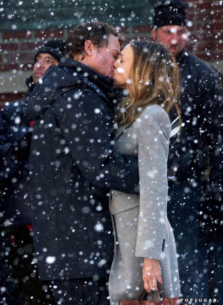 Greg Kinnear and Sarah Jessica Parker filmed a scene in snowy NYC for I Don't Know How She Does It in February 2011.