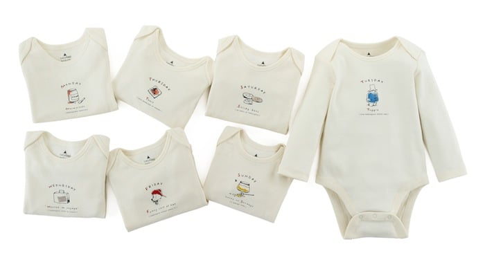 Days of the Week Bodysuits ($55, set of seven)