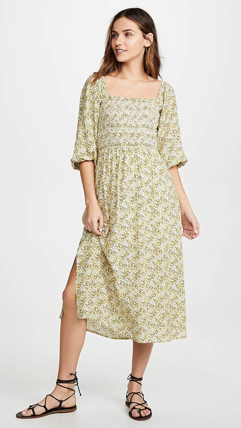 Wayf nevah smocked online midi dress