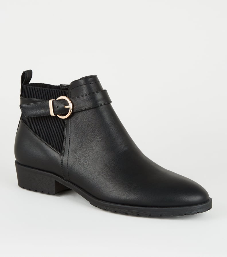 New Look Black Leather-Look Chelsea Boots