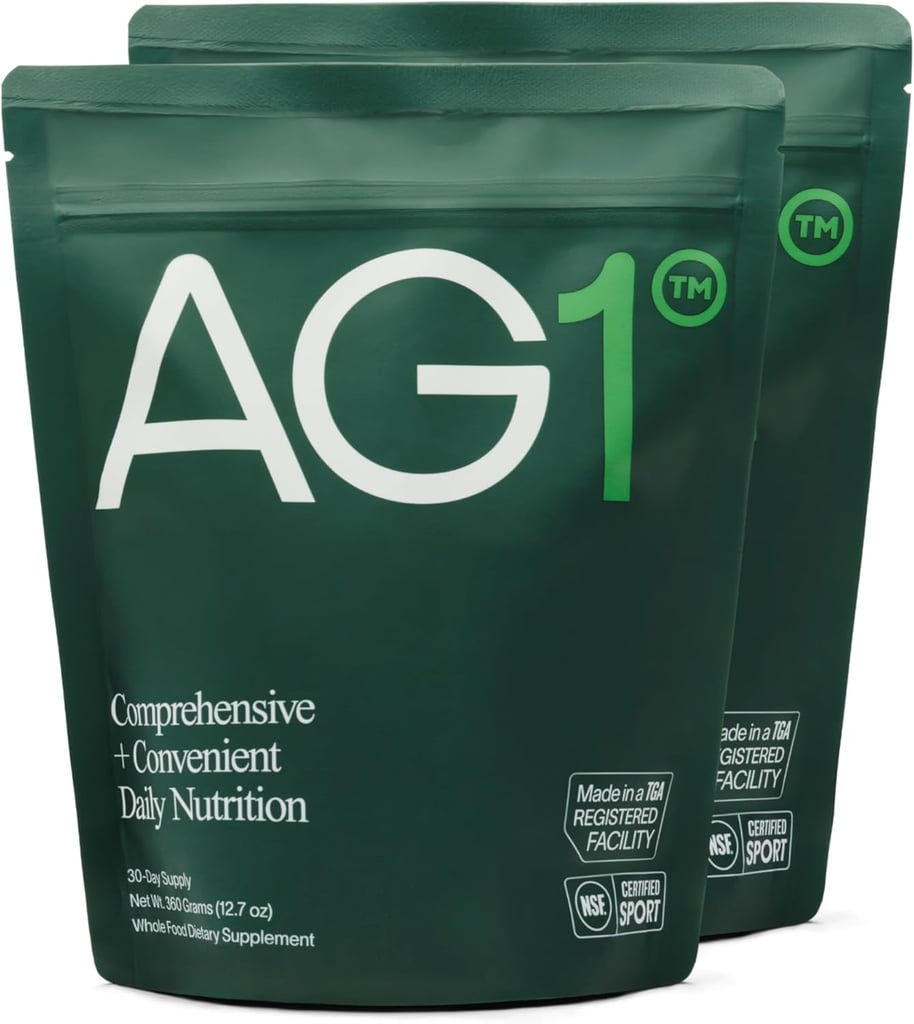 AG1 Greens Powder Supplement ($159, originally $187)
Getting your daily greens isn't always easy, so it helps to have a research-backed daily health supplement that combines a multivitamin, probiotic, and superfood blend into one convenient scoop. It's an investment in your health that's worth it, but it doesn't come cheap. Scoop it up (no pun intended) while it's on sale.
