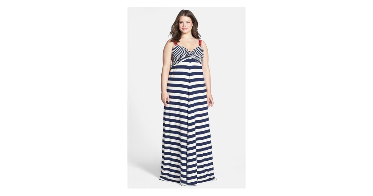 Lucky Brand Plus-Size Striped Maxi 