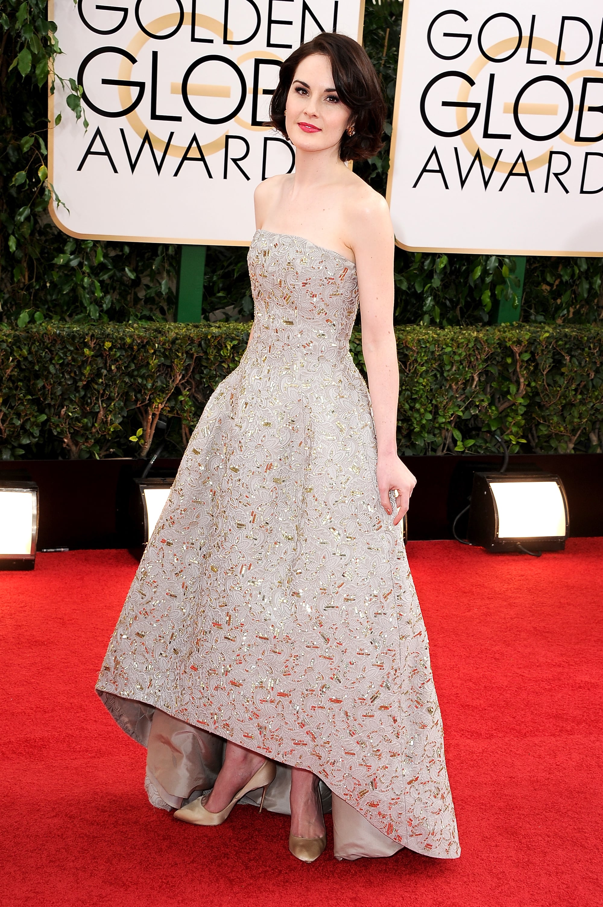 Michelle Dockery Dress on Golden Globes 2014 Red Carpet | POPSUGAR Fashion