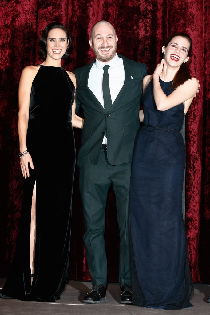 Jennifer Connelly, Darren Aronofsky, and Emma Watson shared a laugh at the premiere of Noah in Berlin on Thursday.