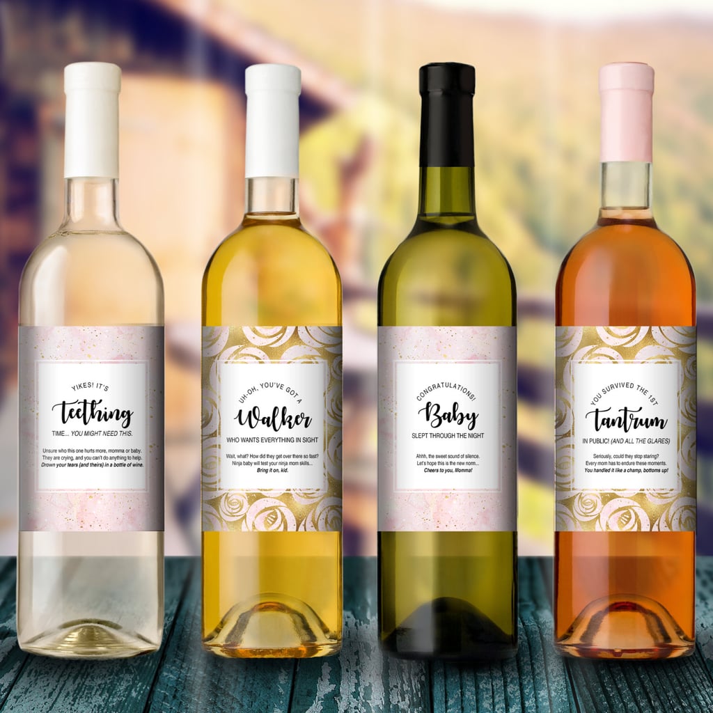 New Mom Milestones Wine Label Set
