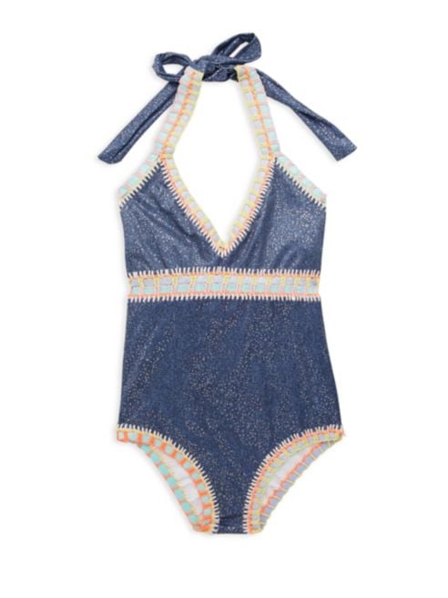 PilyQ Embroidered One-Piece Swimsuit