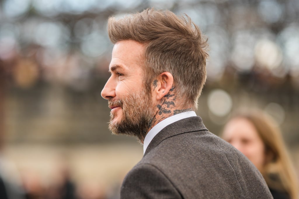 David Beckham's Face and Head Tattoos