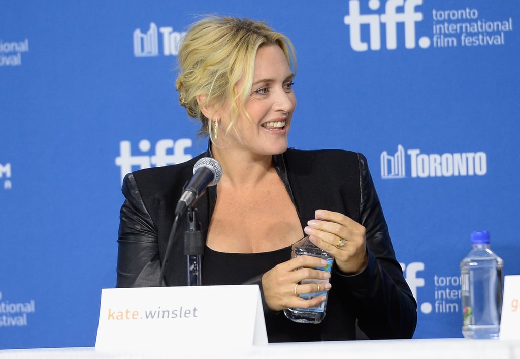 Kate Winslet spoke during the Labor Day press conference.
Kate Winslet spoke during the Labor Day press conference.