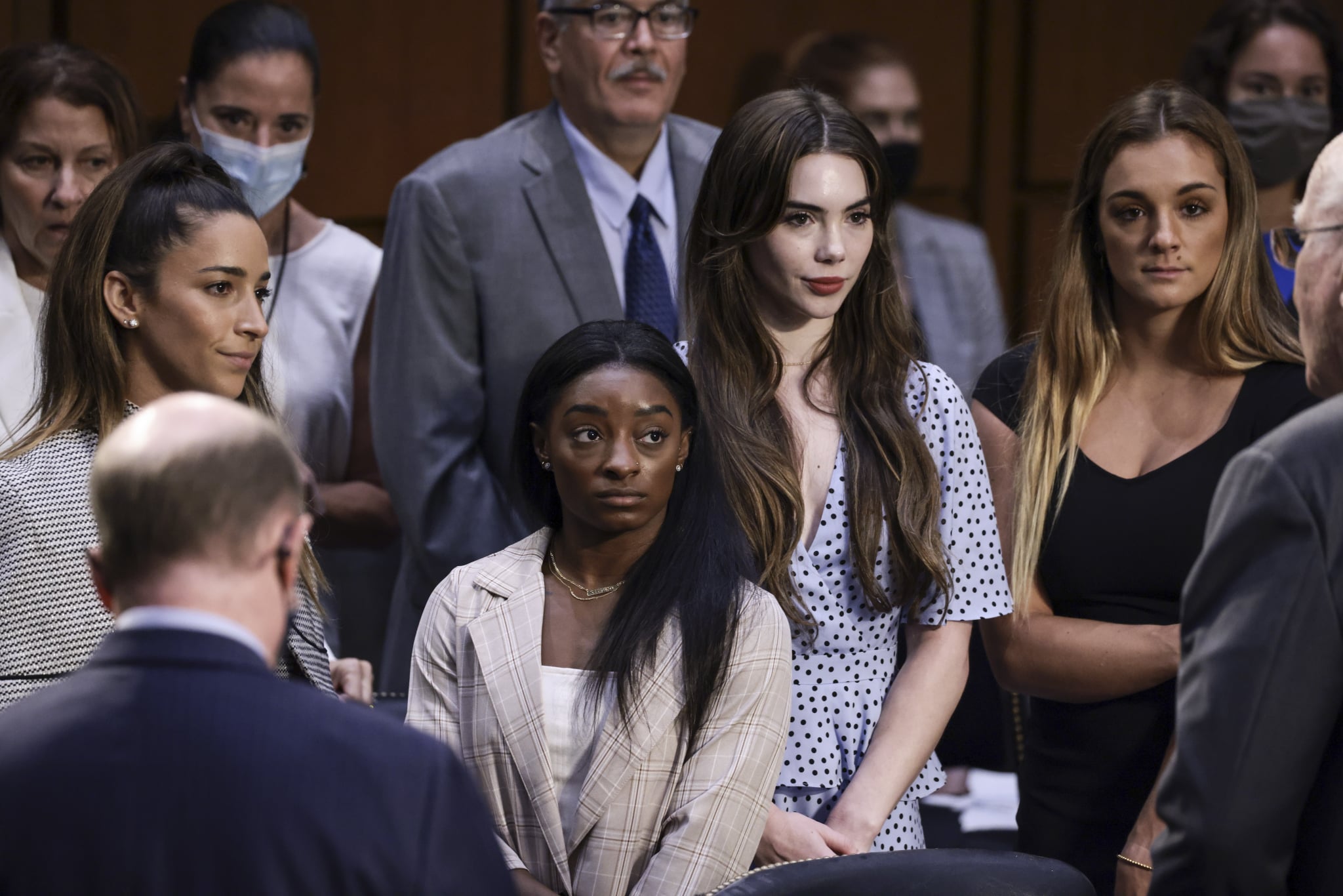 Gymnasts Aly Raisman, Simone Biles, McKayla Maroney and Maggie Nichols speak to the Senate Judiciary committee about the FBI handling of the Larry Nassar investigation of sexual abuse of gymnasts.