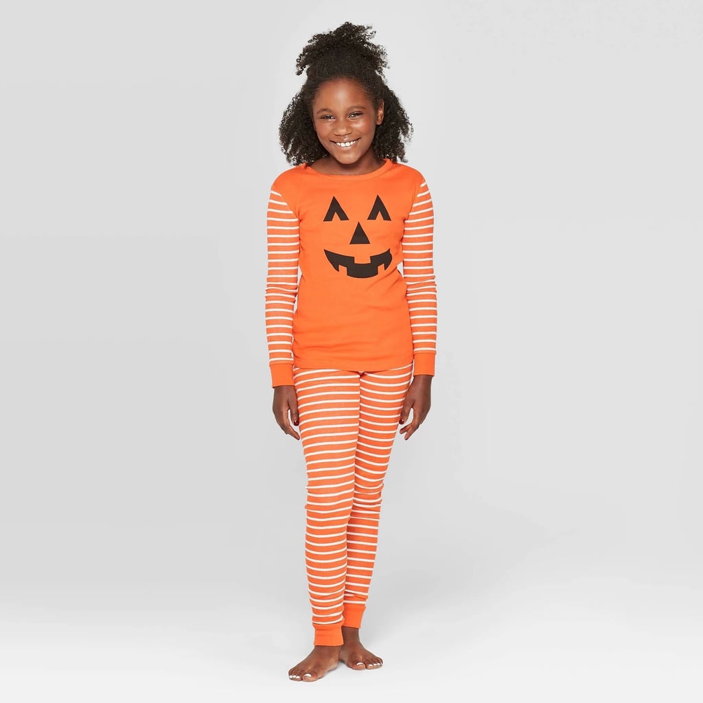 Kid's Family Pajama Halloween Pumpkin Set — Orange Matching Family