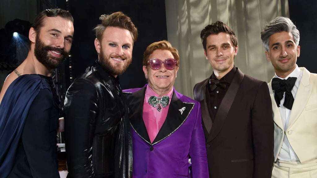 The Queer Eye Cast and Elton John at the Elton John AIDS Foundation Oscars Party