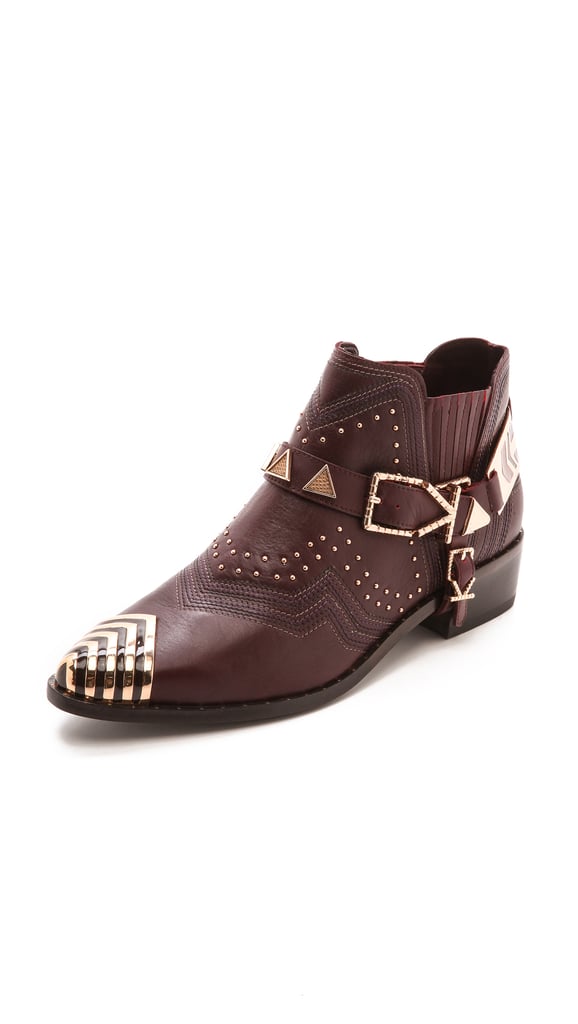 studded flat booties