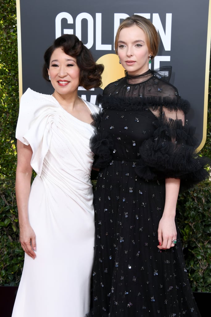 Sandra Oh and Jodie Comer at 2019 Golden Globes | POPSUGAR Celebrity