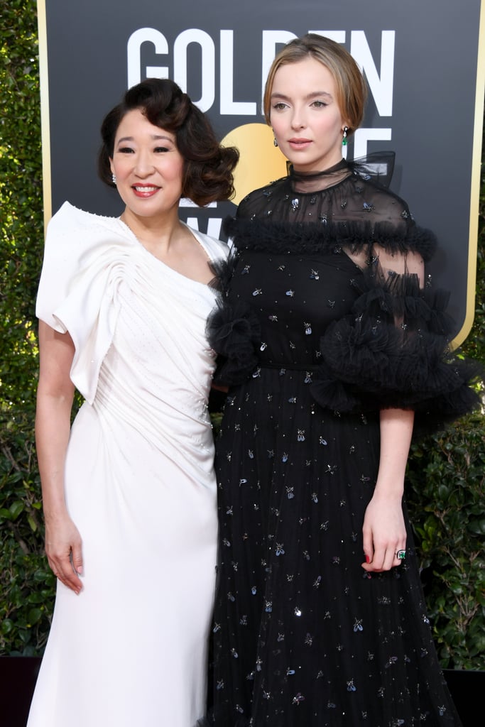 Sandra Oh and Jodie Comer at 2019 Golden Globes