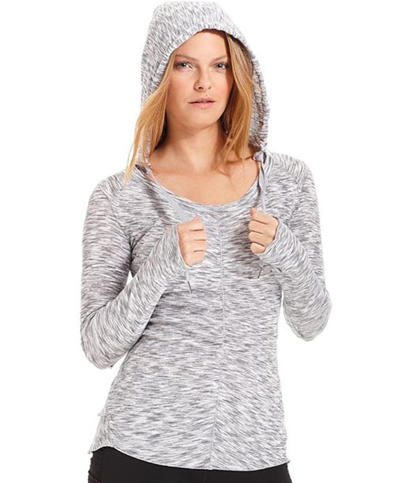 For a lightweight long-sleeved shirt, this flattering Calvin Klein Hooded Space-Dye Top ($49) is a cool and cozy moisture-wicking pick. It's great for a class where you're going to need a light layer.