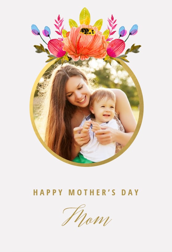 Świeża kwiatowa kartka na Dzień Matki do wydrukowania