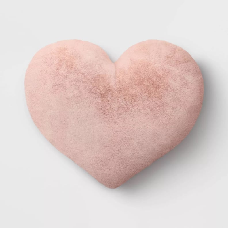 Oversized Faux Fur Valentine’s Day Heart Pillow