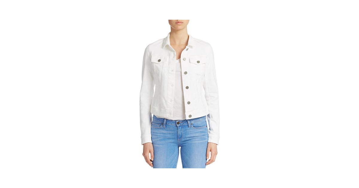 Paige Vermont White Denim Jacket ($189) | Gigi Hadid Wearing White ...