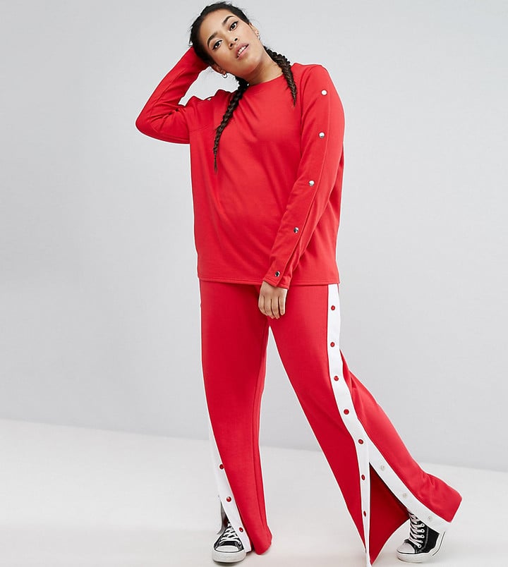 Daisy Street Plus Co-Ord Track Pant With Poppers