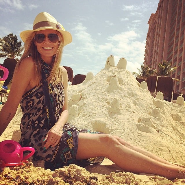 Heidi Klum built an epic sandcastle on vacation.
Source: Instagram user heidklum