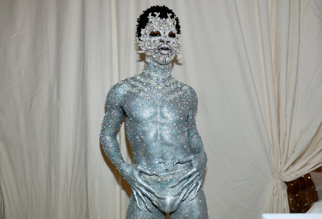 Lil Nas X's Silver Body Makeup at the Met Gala 2023 POPSUGAR Beauty