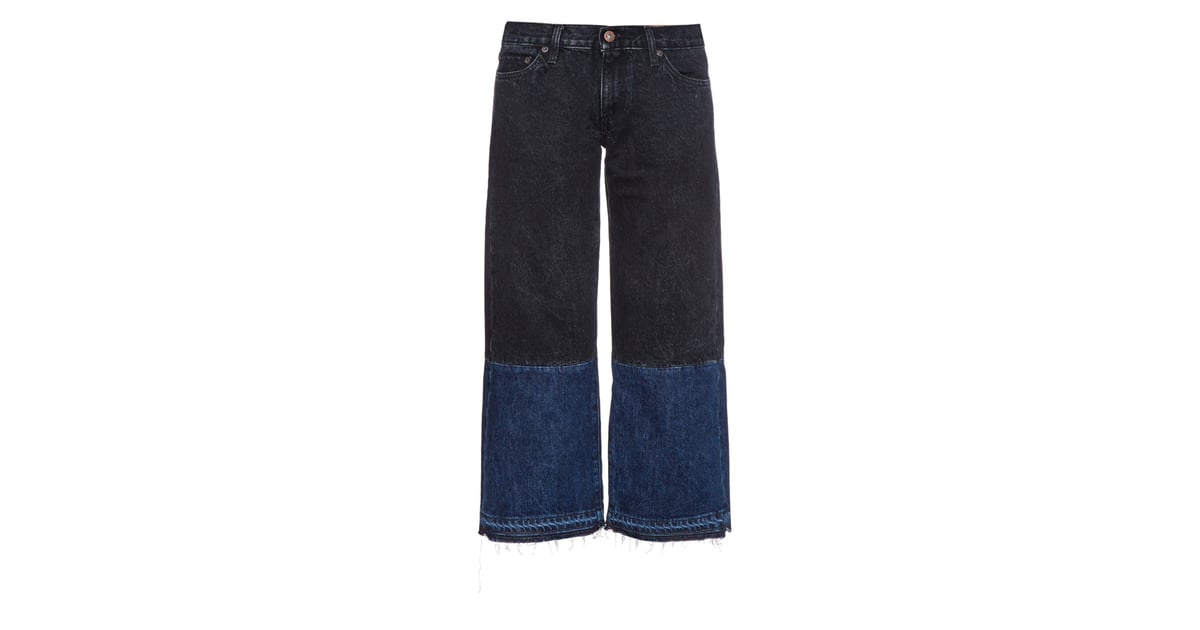 Simon Miller Hiko Wide-Leg Cropped Jeans ($315) | Patchwork Jeans Trend