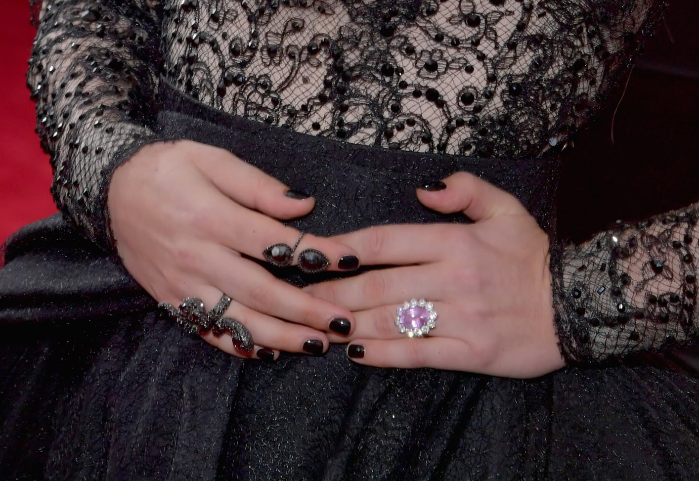 Lady Gaga s Engagement Ring at 2018 Grammys POPSUGAR Fashion