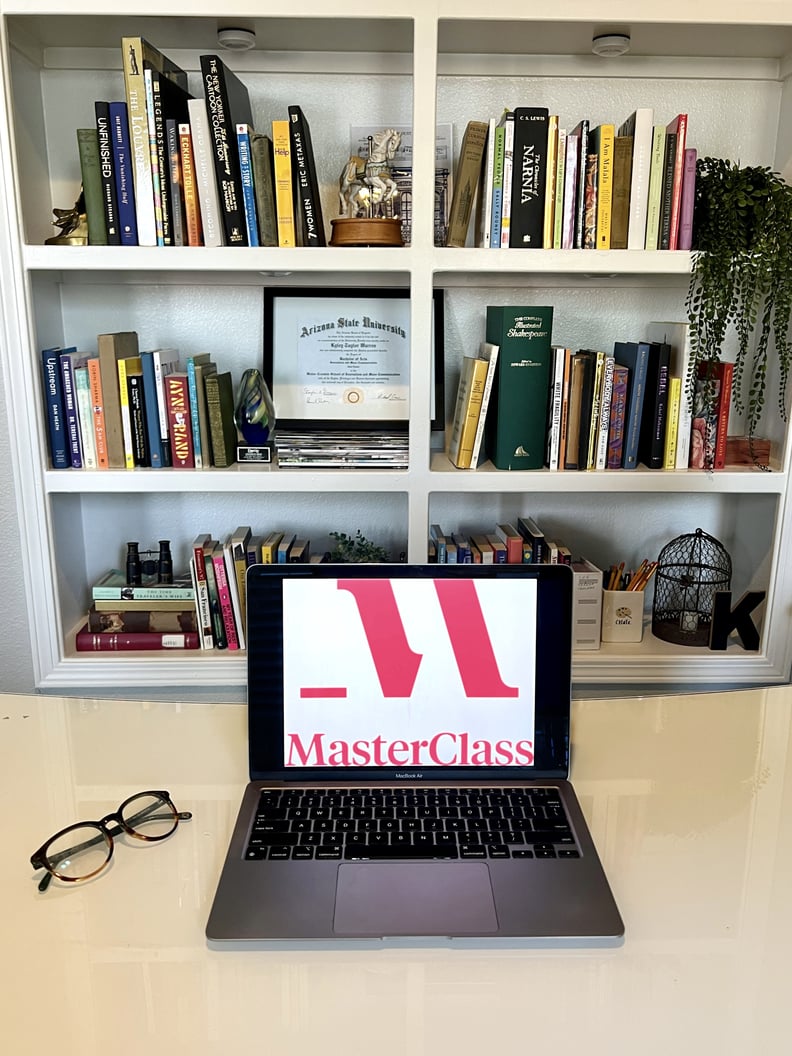 masterclass subscription being displayed on laptop on office desk