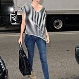 Dressed-down and totally cool in Isabel Marant kicks.