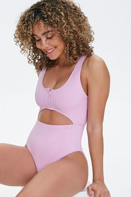 Forever 21 Ribbed Cutout One-Piece