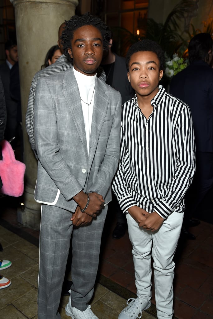 Caleb McLaughlin and Asante Blackk at EW's 2020 SAG Awards Preparty