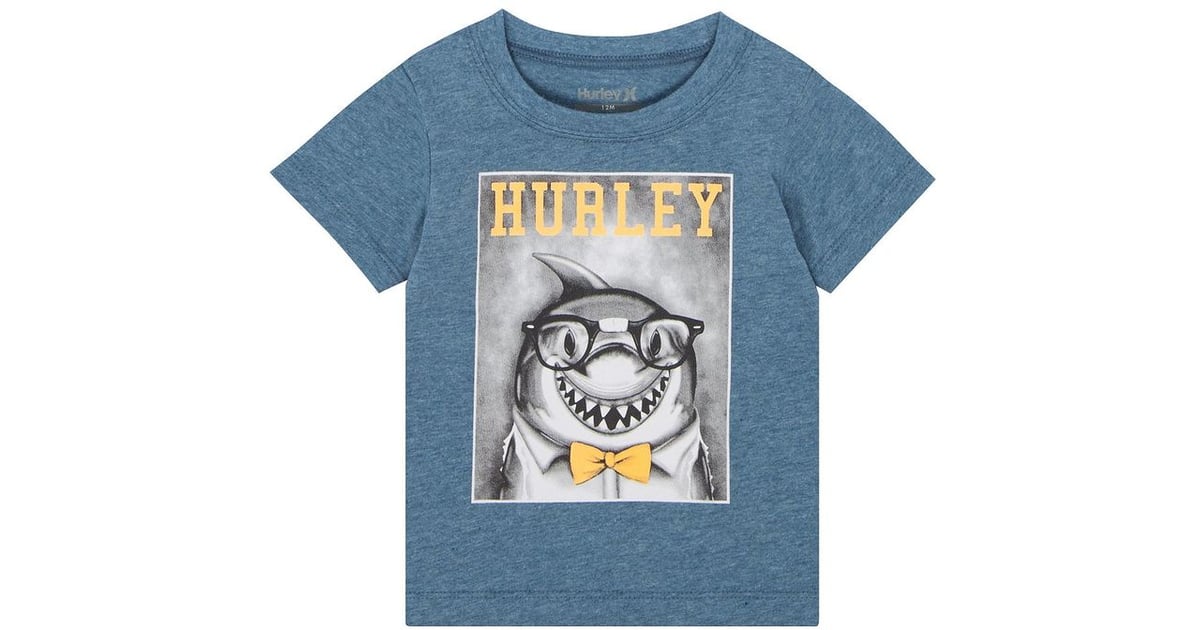 Hurley Baby Boy Shark In Glasses Graphic Tee 14 Summer T Shirts