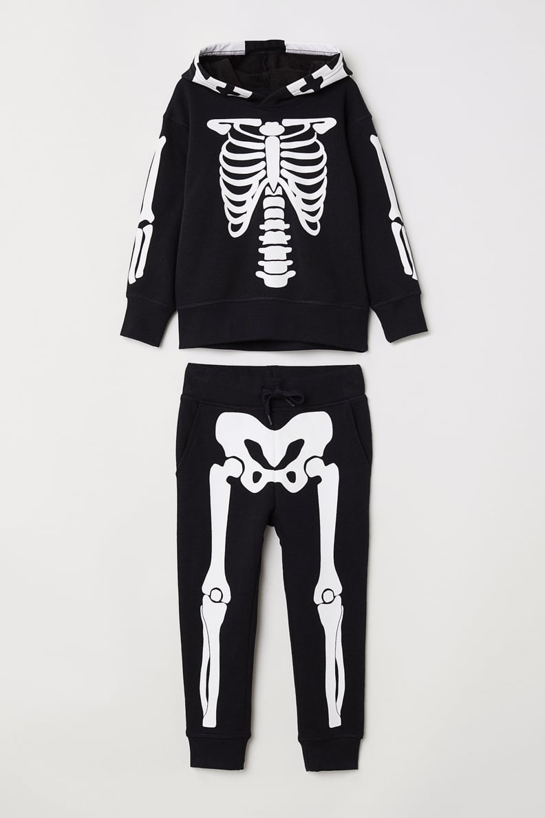 H&M Hooded Skeleton Sweatshirt and Joggers