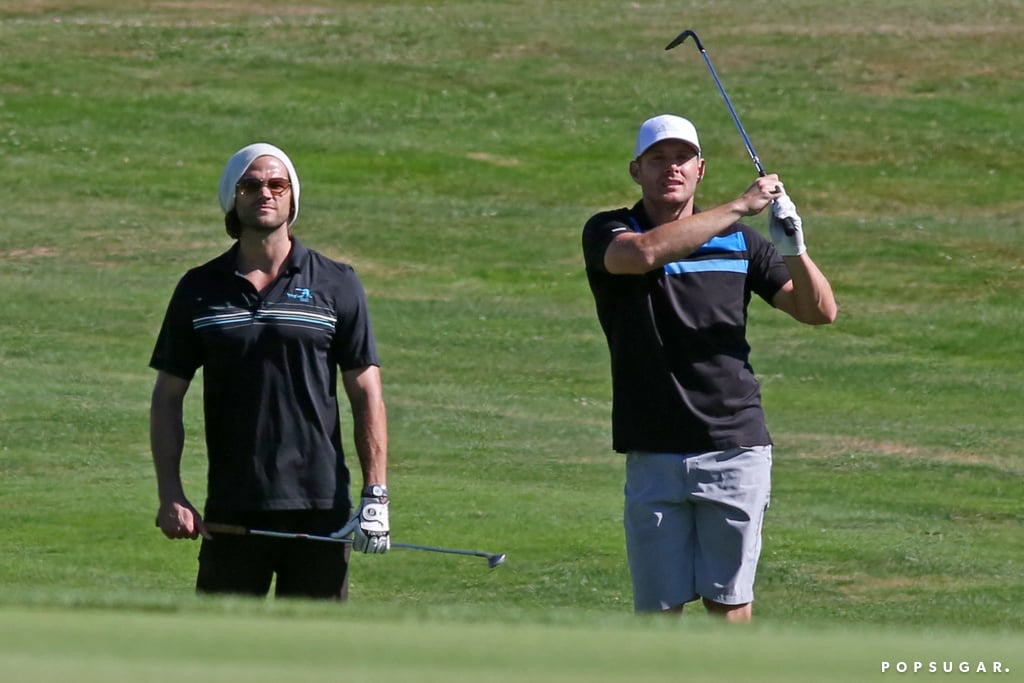 Jensen Ackles and Jared Padalecki Golfing July 2017