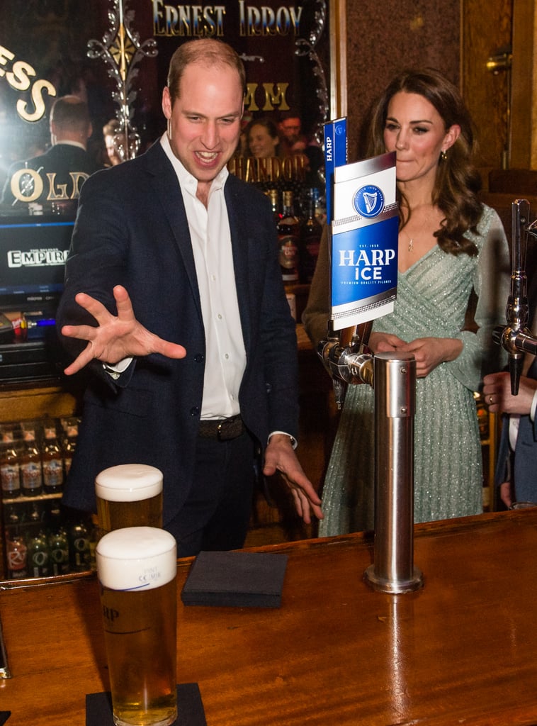 Prince William and Kate Middleton Serve Beers in Belfast