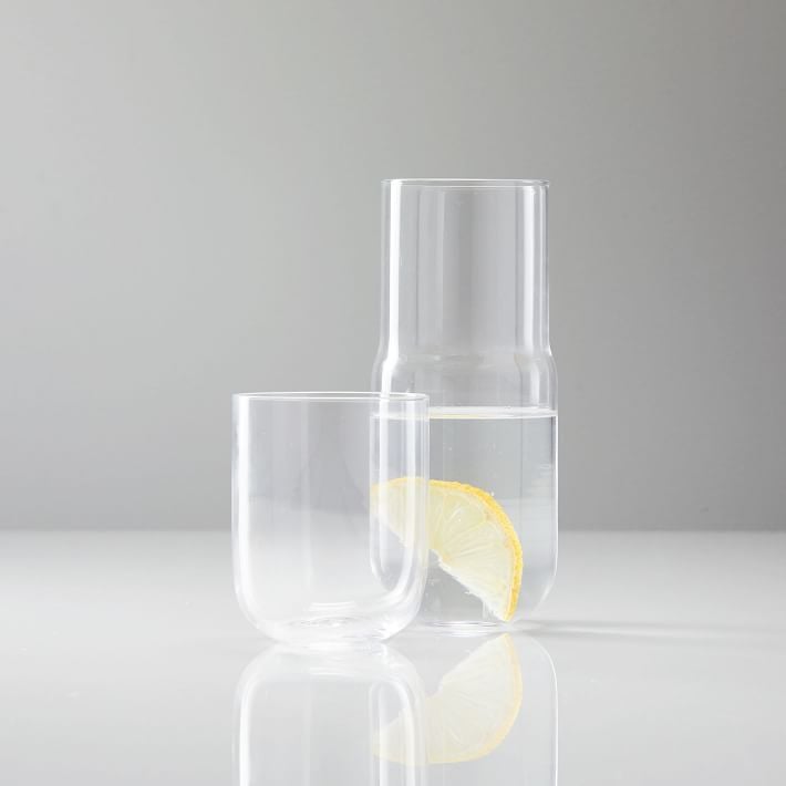 West Elm Bedside Carafe &amp; Glass Set