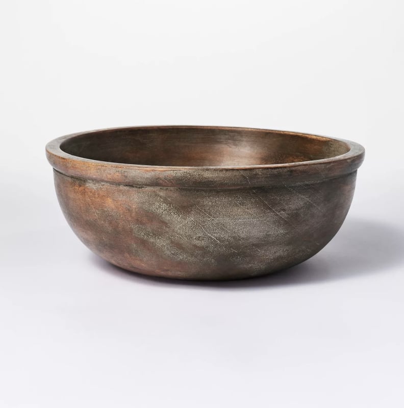 A Multipurpose Bowl: Threshold Round Wooden Bowl