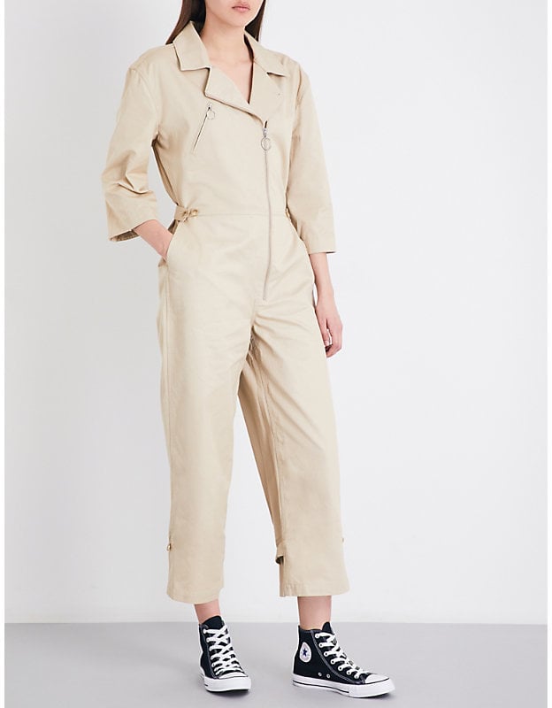 Our Pick: Frame Cropped High-Rise Cotton Twill Jumpsuit